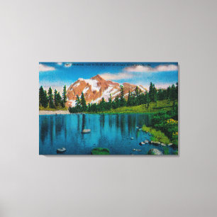 Lienzo Mt. Shuksan y lago picture, WA