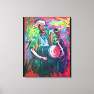 Lienzo muchacho 1, Mojisola del batería un aceite de