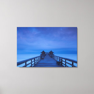 Lienzo Muelle de Nápoles, amanecer