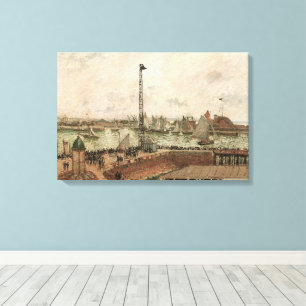 Lienzo Muelle de Pilotos, Le Havre, Brumoso de Camille Pi