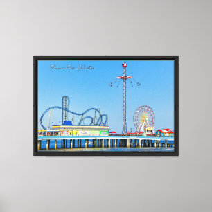 Lienzo Muelle de placer en Galveston, Texas