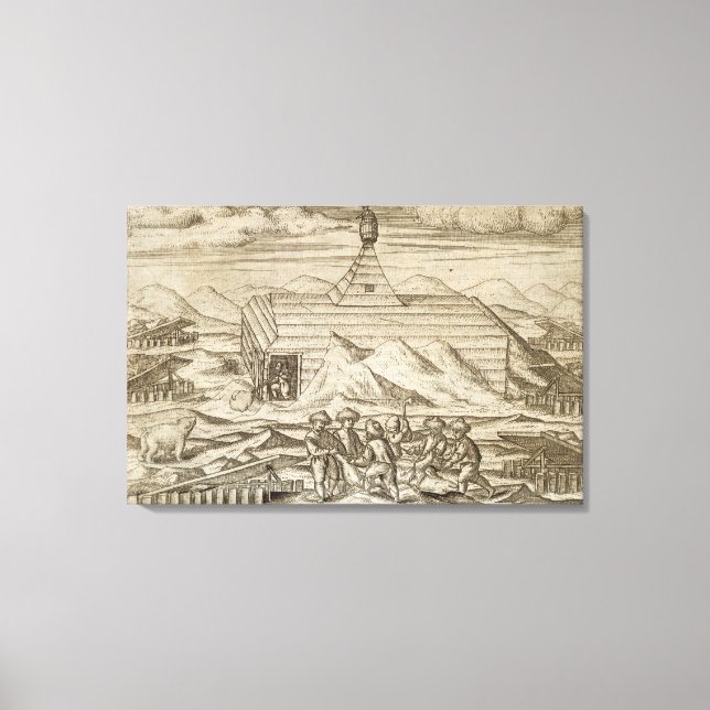 Lienzo Muerte de tripulantes y osos desolladores, fuera d (Anverso)