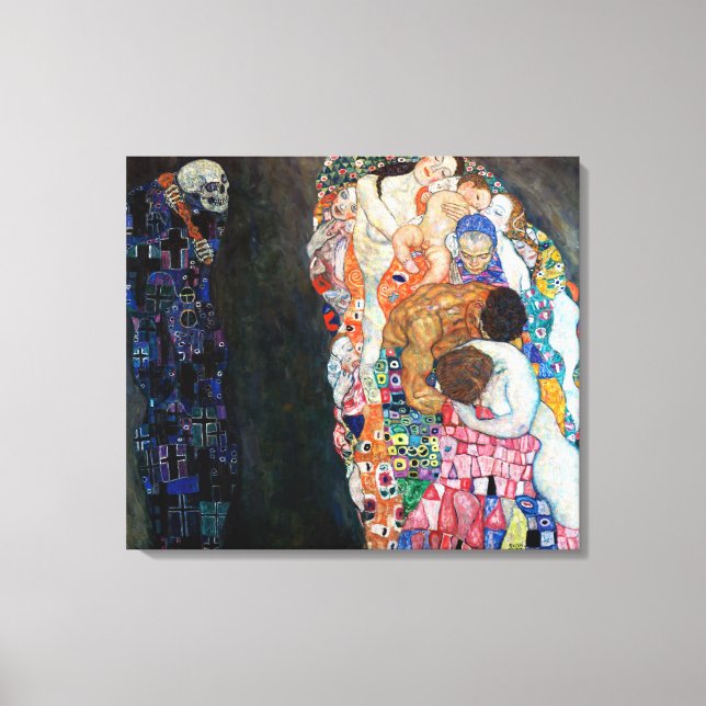 Lienzo Muerte y vida | Gustav Klimt | (Anverso)