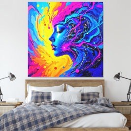 Lienzo Mujer abstracta adorable