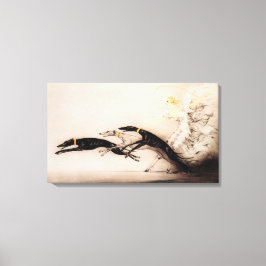 Lienzo Mujer Art Nouveau Greyhounds Louis Icart