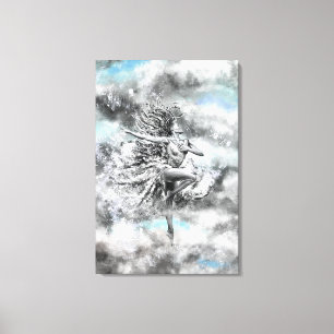 Lienzo Mujer Bailando en las Nubes - Sentimiento - Pintur