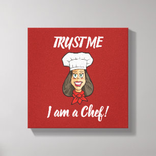 Lienzo Mujer Chef