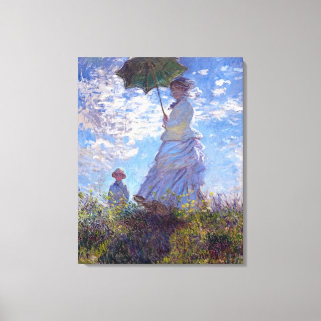 Lienzo Mujer con Bella Artes de Parasol Claude Monet (Anverso)
