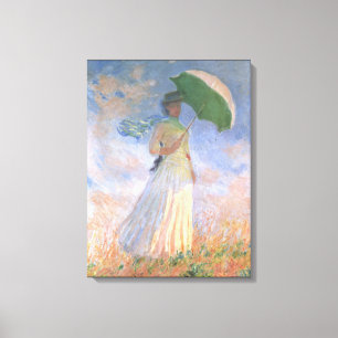 Lienzo Mujer con el Bello Artes de Monet del parasol