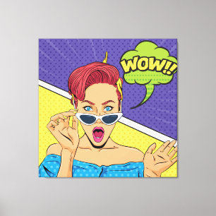 Lienzo Mujer con gafas de sol