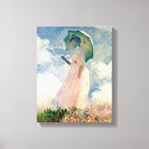 Lienzo Mujer con Parasol Promenade Monet
