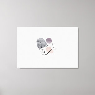 Lienzo Mujer Dama Rostro Modelo De Moda