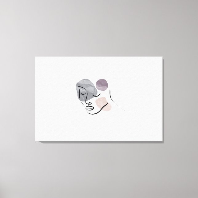 Lienzo Mujer Dama Rostro Modelo De Moda (Anverso)