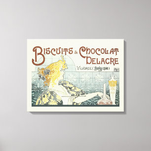Lienzo Mujer de Chocolate Art Nouveau