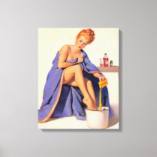 Lienzo Mujer de pelo rojo caliente (Anverso)