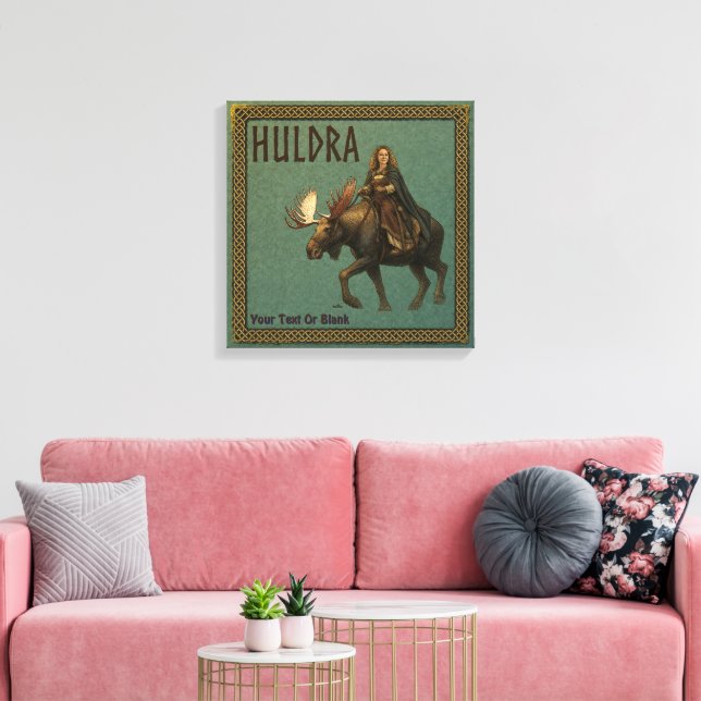 Lienzo Mujer del Bosque Huldra Nórdica (Insitu (Sala de estar))