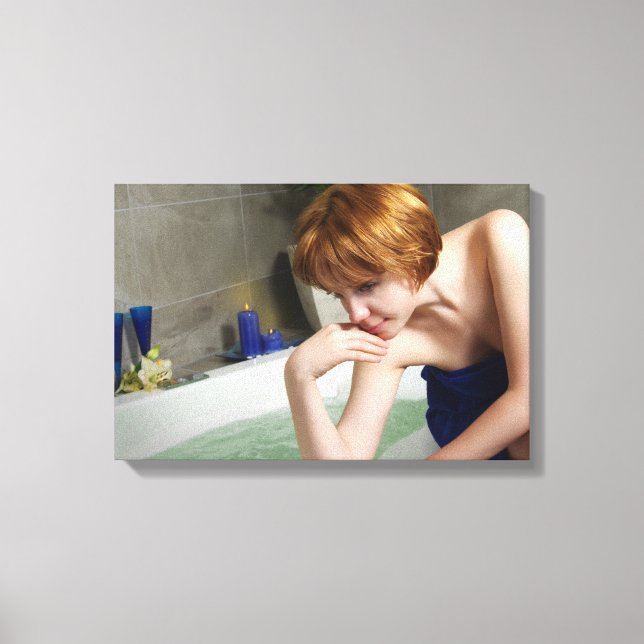 Lienzo Mujer en el baño  (Anverso)