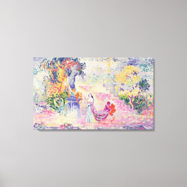 Lienzo Mujer en el parque, 1909 (aceite en lienzo) (Anverso)