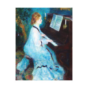 Lienzo Mujer en el piano