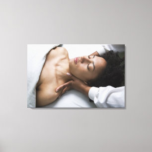 Lienzo Mujer en el spa