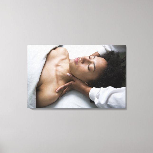 Lienzo Mujer en el spa (Anverso)