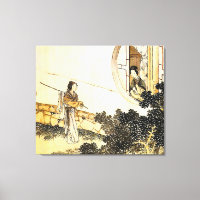 mujer en kimono en la ventana