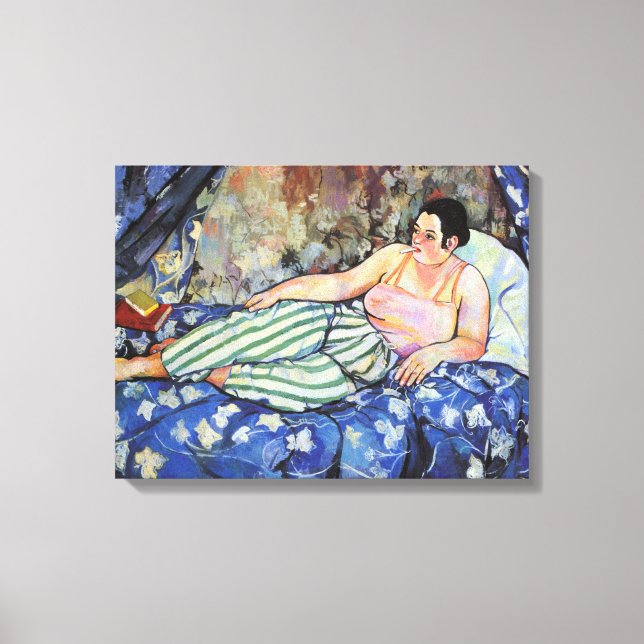 Lienzo Mujer en la habitación azul (por Suzanne Valadon) (Anverso)