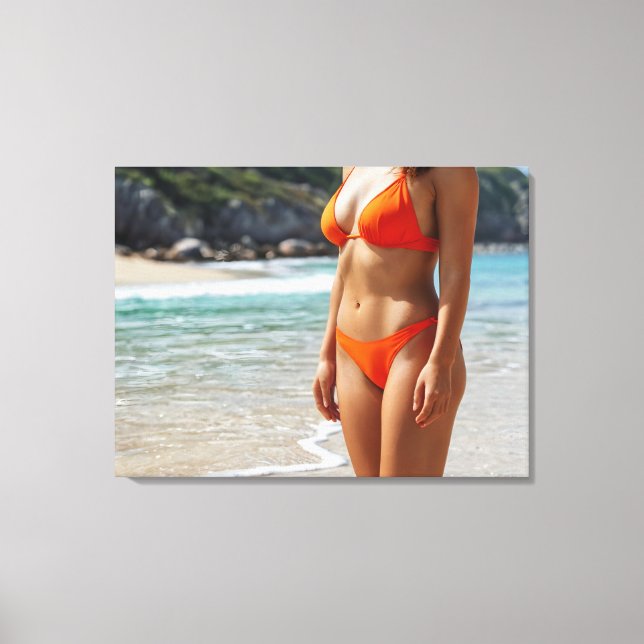 Lienzo Mujer en la playa (Anverso)