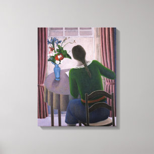 Lienzo Mujer en la ventana 1998