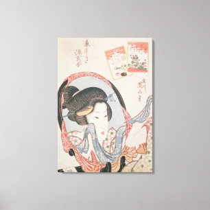 Lienzo Mujer en su espejo, c.1830 publicado