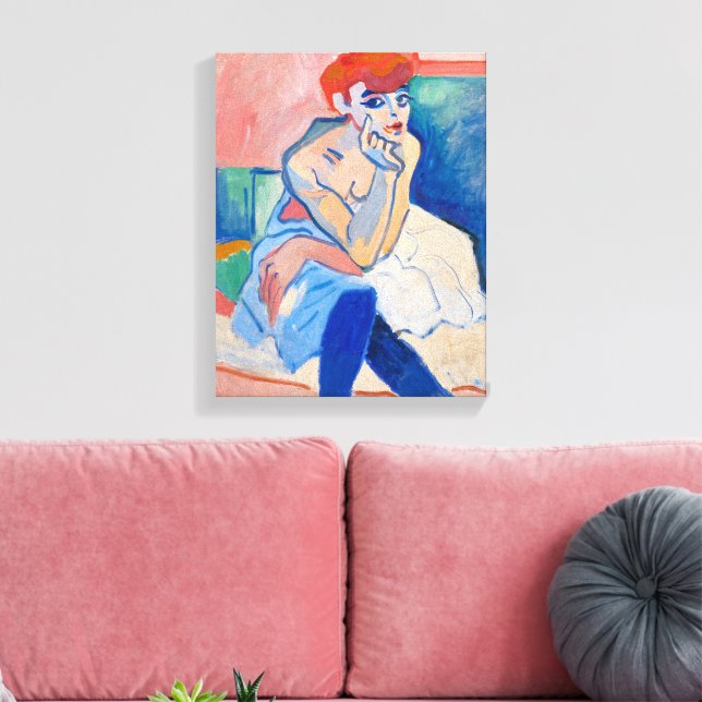 Lienzo Mujer en una camisa | Andre Derain | (Insitu (Sala de estar))