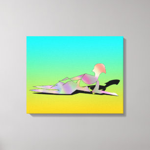 Lienzo Mujer En Una Playa