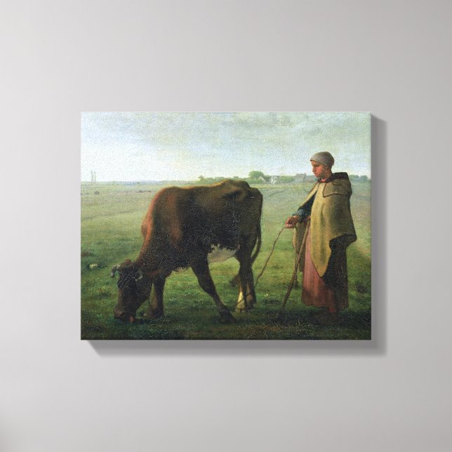 Lienzo Mujer enloqueciendo su vaca, 1858 (Anverso)