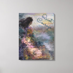 Lienzo Mujer Etérea Inspiradora Impresionista Pastel
