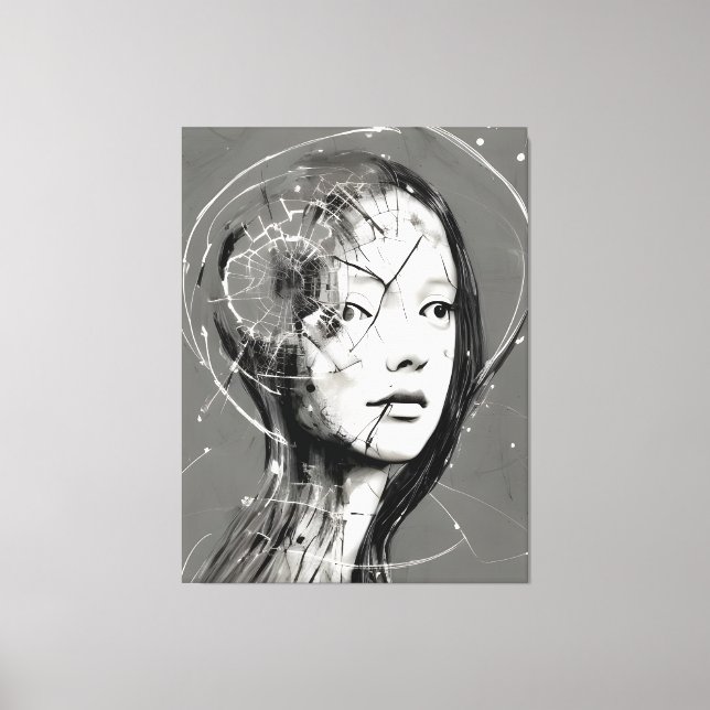 Lienzo Mujer fracturada (Anverso)