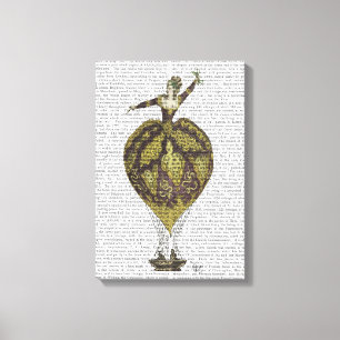 Lienzo Mujer globo aerostático