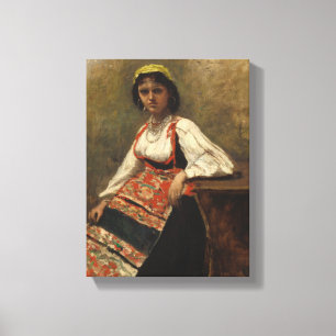 Lienzo Mujer italiana (La Morieri) por Corot