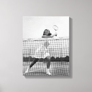 Lienzo Mujer jugando al tenis