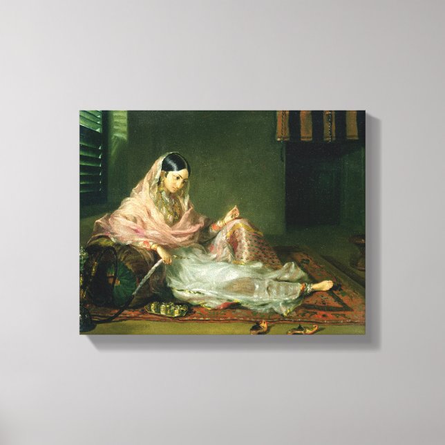 Lienzo Mujer musulmana Reclinada, 1789 (aceite sobre lien (Anverso)