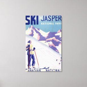 Lienzo Mujer que presenta el poster abierto de las