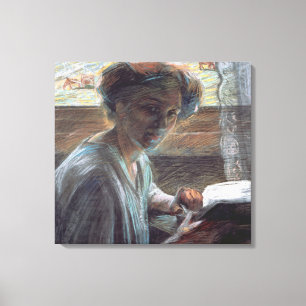 Lienzo Mujer Reading, 1909 (aceite en lona)