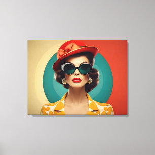 Lienzo Mujer retro vintage