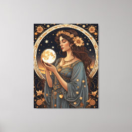 Lienzo mujer romántica tarta