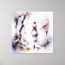 Mujer solitaria caminando