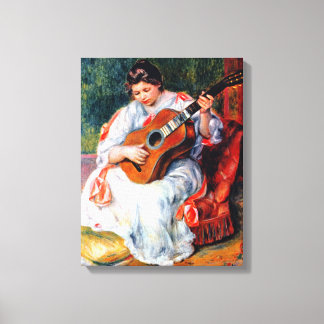 Lienzo Mujer tocando la guitarra de Pierre Renoir