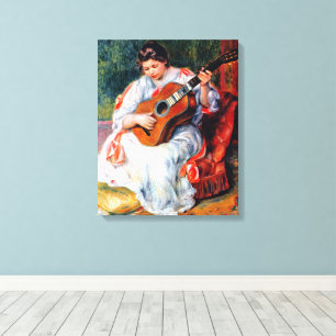 Lienzo Mujer tocando la guitarra de Pierre Renoir