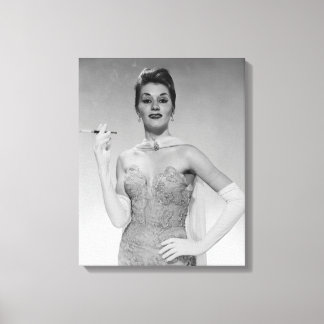 Lienzo Mujer vestida