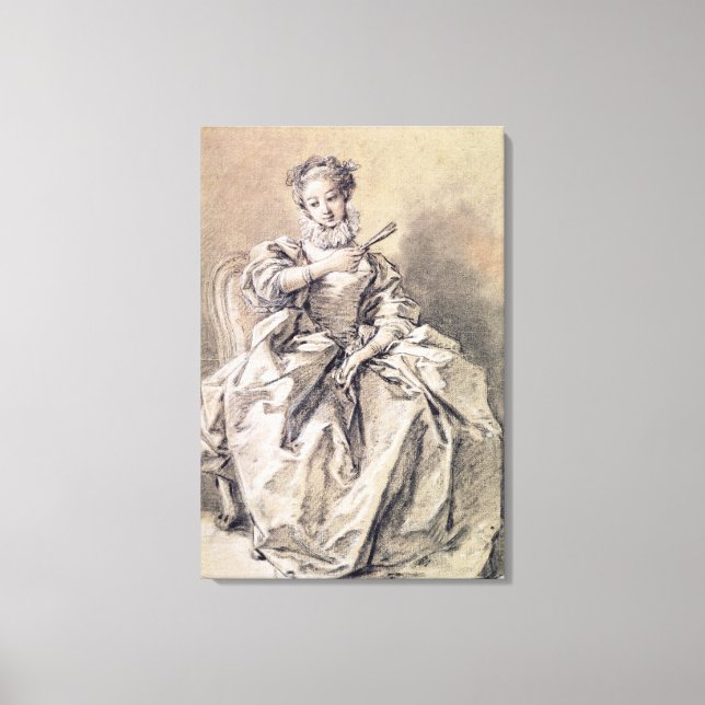 Lienzo Mujer vestida de español (Anverso)