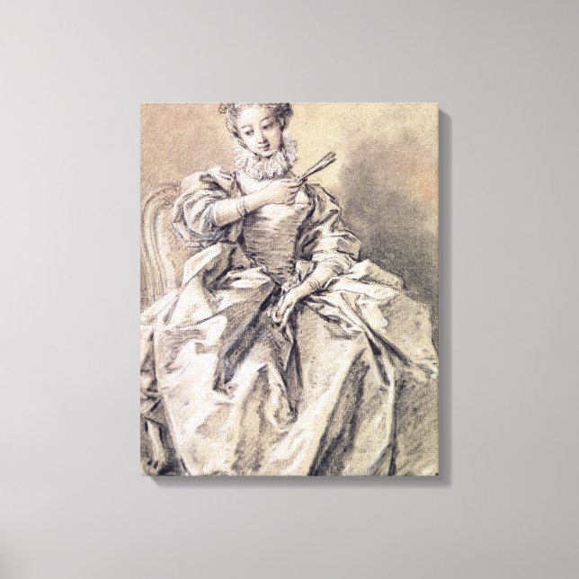 Lienzo Mujer vestida de español (Anverso)