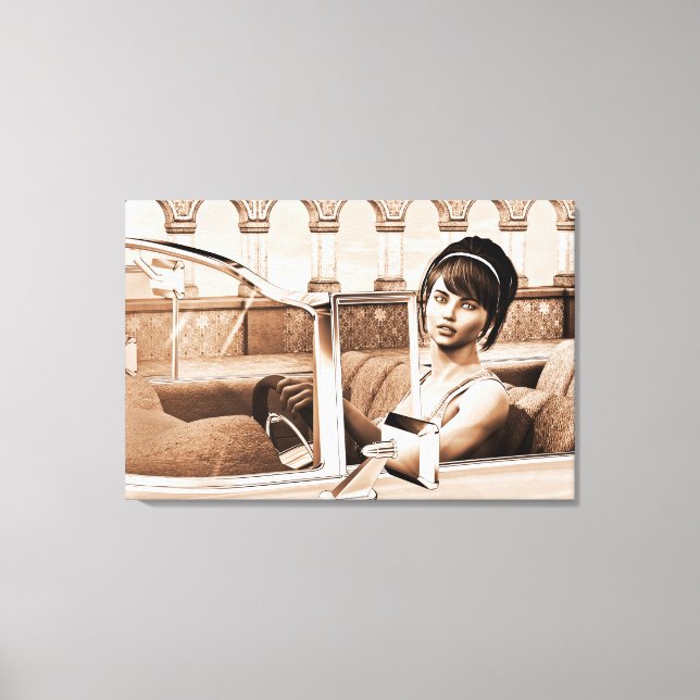 Lienzo Mujer Vintage (Anverso)